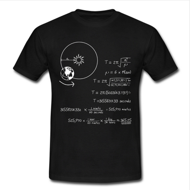 t shirt physics formulas