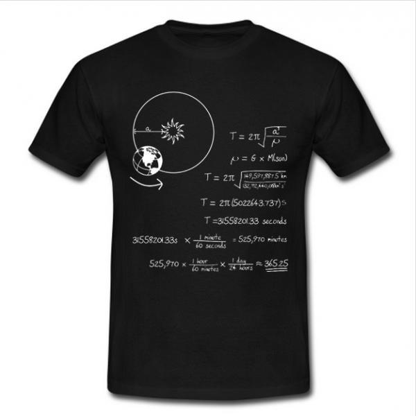 t shirt physics formulas